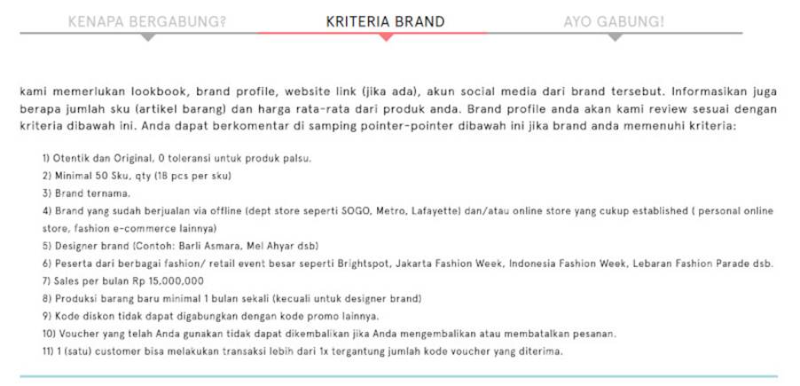 Syarat menjadi Seller Zalora